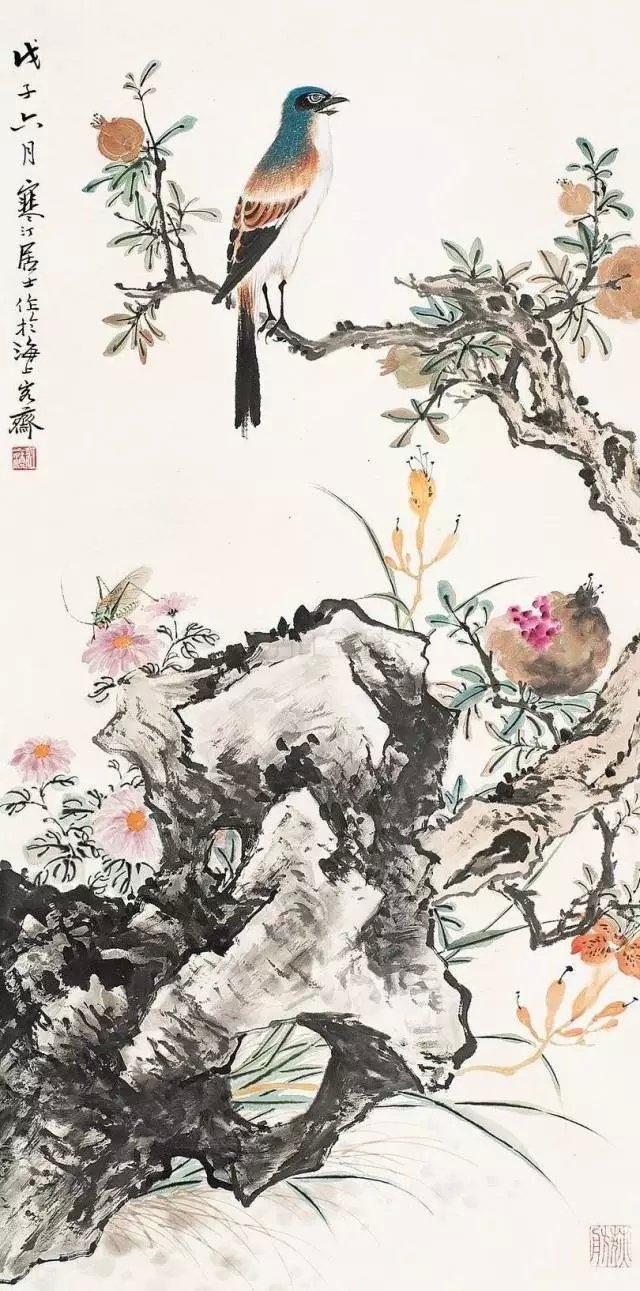 海派画家四大名旦之一:江寒汀花鸟作品